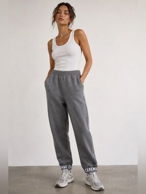 Opening Ceremony Scalloped Hem Grey Sweatpants - XS